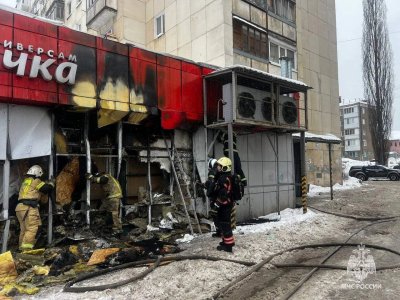 В Уфе сгорел супермаркет крупной торговой сети